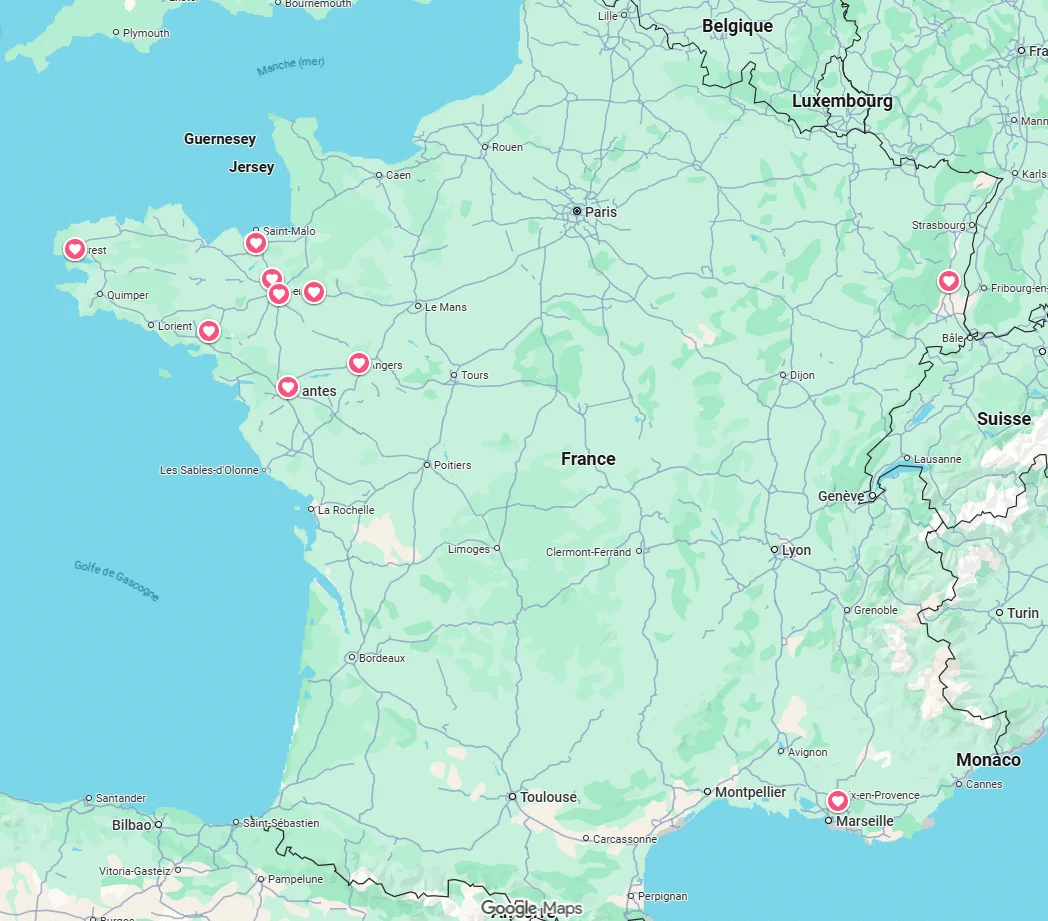 Carte Ma Borne LR en France